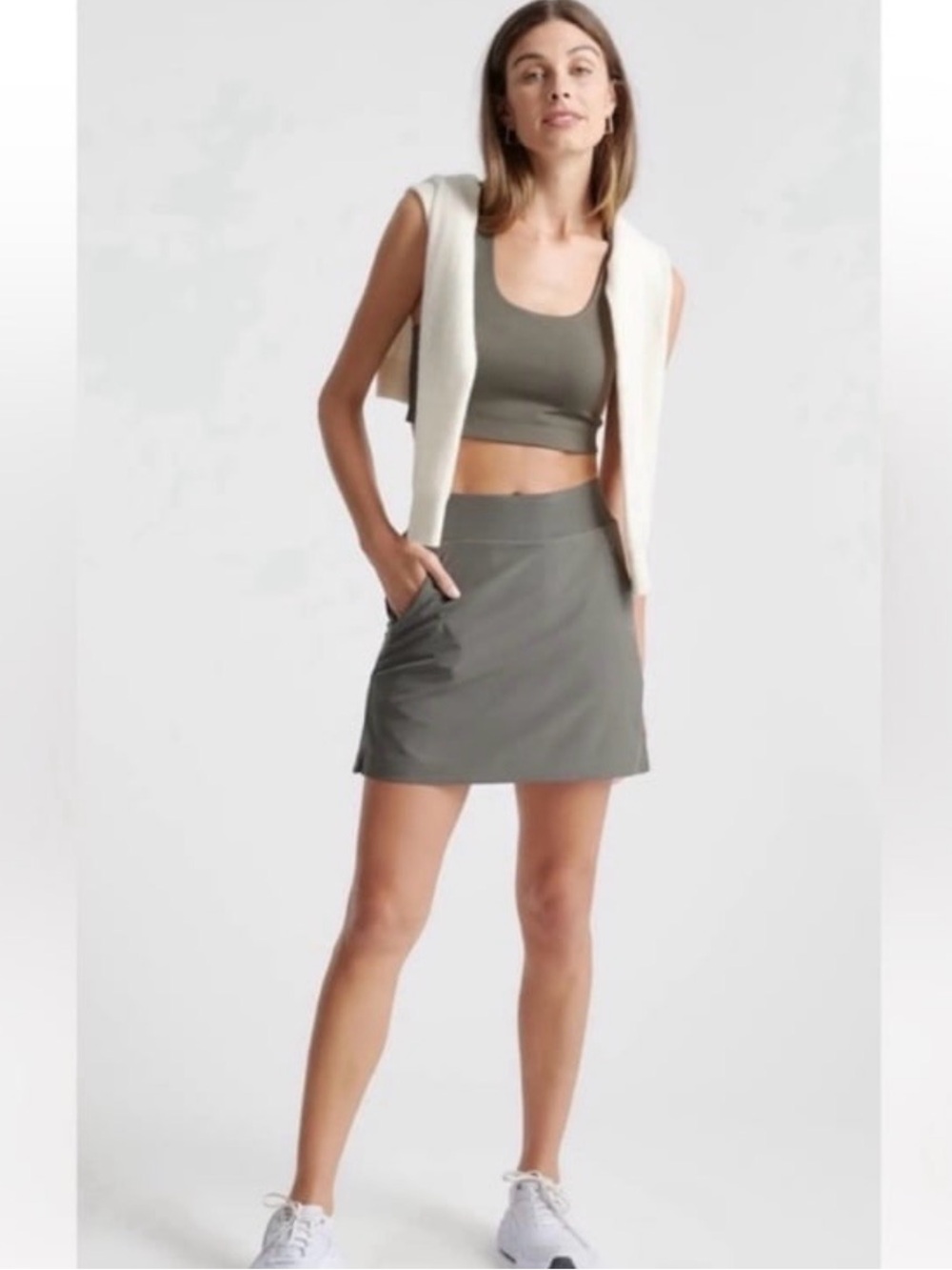 Athleta Soho skort, olive green, size 14